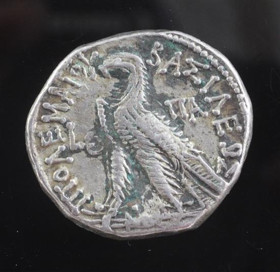 Ptolemaic Kingdom of Egypt, Ptolemy IX (116-80 BC) silver Tetradrachm, Dia 25mm; 13.6g, VF